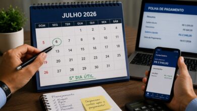 Quinto dia útil de julho de 2026: veja a data do pagamento
